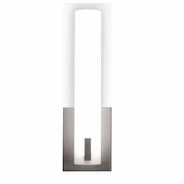 15.5W LED Bowen Wall Sconce, 1200 lm, 120V, 3000K, Satin Nickel