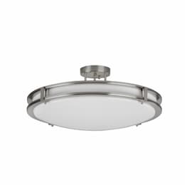 14-in 27W Carlisle Semi Flush Mount, 1810 lm, 120V, CCT Select, Nickle