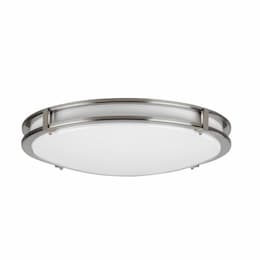 14-in 27W Carlisle Flush Mount, 1810 lm, 120V, CCT Select, Nickle