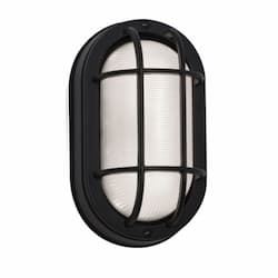 6W LED Cape Outdoor Wall Sconce, 600 lm, 120V, 3000K, Black