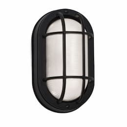 6W LED Cape Outdoor Wall Sconce, 600 lm, 120V, 3000K, Black