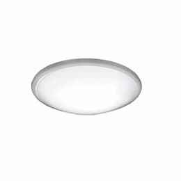 17W LED Capri Flush Mount, 1600 lm, 120V, Selectable CCT, Nickel