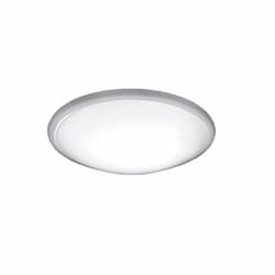 27W LED Capri Flush Mount, 2400 lm, 120V, Selectable CCT, Nickel