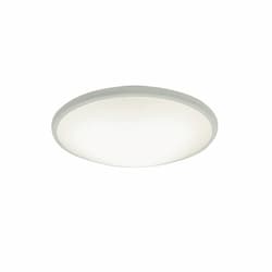 27W LED Capri Flush Mount, 2400 lm, 120V, Selectable CCT, White