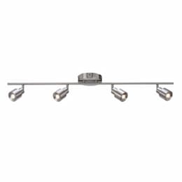 26W LED Chappelle Fixed Rail Light, 4-Light, 120V, 3000K, Satin Nickel