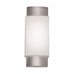 9W LED Charlotte Wall Sconce, 120V-277V, Selectable CCT, Nickel