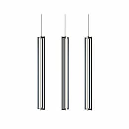 24-in 75W Cass Pendant, Linear, 3-Light, 4800 lm, 120V, 3000K, Black