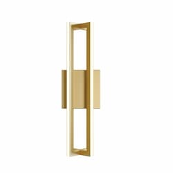 16-in 18W Cass Wall Sconce, 950 lm, 120V, 3000K, Gold