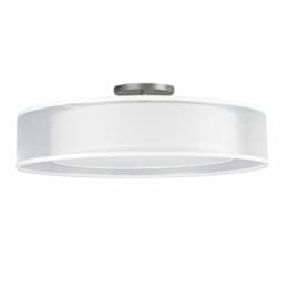 30W LED Cortez Semi Flush Mount, 120V-277V, Selectable CCT, White