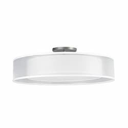 30-in 60W Cortez Semi-Flush Mount, 120V-277V, CCT Select, Nickel