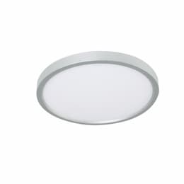 12W LED Edge Flush Mount, Round, 900 lm, 120V, 3000K, Satin Nickel