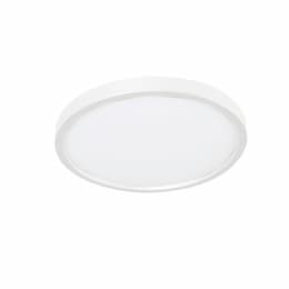 12W LED Edge Flush Mount, Round, 900 lm, 120V, 3000K, White