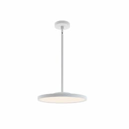 16-in 25W Edge Pendant Light, 2525 lm, 120V, CCT Select, White