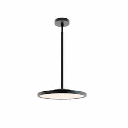 16-in 25W Edge Pendant Light, 2525 lm, 120V-277V, CCT Select, Black