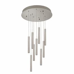 81W Eli Pendant, Round, 9-Light, 4500 lm, 120V-277V, 3000K, Nickel