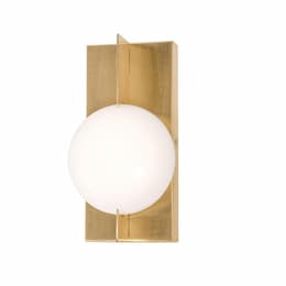 10-in 7W Gates Wall Sconce, 356 lm, 120V, 3000K, Brass