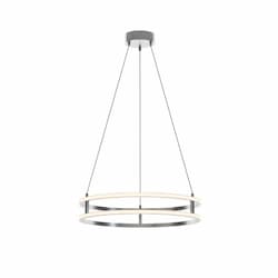 24-in 45W Gemini Pendant, 2200 lm, 120V-277V, CCT Select, Nickel