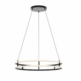 32-in 60W Gemini Pendant, 3000 lm, 120V-277V, CCT Select, Black