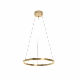 24-in 30W Glo Pendant Light, 1400 lm, 120V, 3000K, Brass