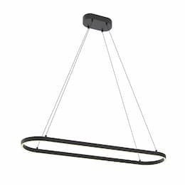 48-in 40W Glo Pendant Light, 2400 lm, 120V, 3000K, Black