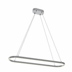 48-in 40W Glo Pendant Light, 2400 lm, 120V, 3000K, Nickel