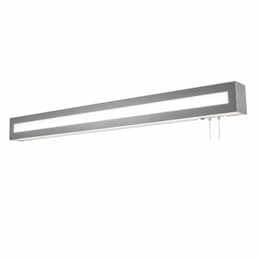 80W LED Hayes Overbed Light, 5400 lm, 120V, 3000K, Satin Nickel