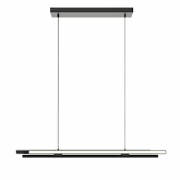 44-in 40W Indra Linear Pendant, 1900 lm, 120V-277V, CCT Select, Black