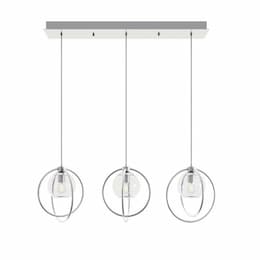 36-in 60W Jamie Pendant Light, Linear, 3-Light, E26, 120V, Nickel