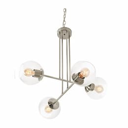 25-in 60W Jamie Pendant Light, 4-Light, E26, 120V, Nickel