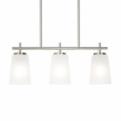 23-in 60W Joanna Pendant Light, 3-Light, E26, 120V, Nickel