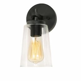 10-in 60W Joanna Wall Sconce, 1-Light, E26, 120V, Black