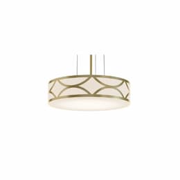 16-in 30W Lake Pendant Light, 2400 lm, 120V-277V, CCT Select, Gold