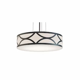 20-in 25W Lake Pendant Light, 3-Light, E26, 120V, Black