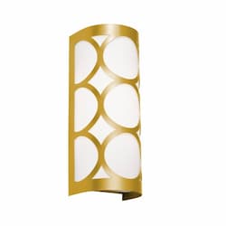 13-in 17W Lake Wall Sconce, 1400 lm, 120V-277V, CCT Select, Gold