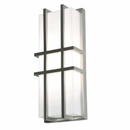 17W LED Lambert Wall Sconce, 120V-277V, Selectable CCT, Gray