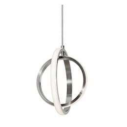 9-in 20W Lock Pendant Light, 1-Light, 1275 lm, 120V, 3000K, Nickel