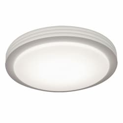 33W LED Lenox Flush Mount w/ Backup, 120V, Selectable CCT, White