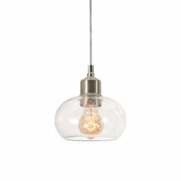 7-in 60W Laney Pendant Light, 1-Light, E26, 120V, Nickel