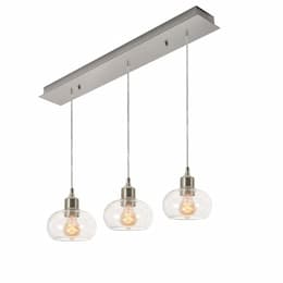 36-in 60W Laney Pendant Light, Linear, 3-Light, E26, 120V, Nickel