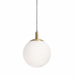 7-in 60W Loretto Pendant Light, 1-Light, E26, 120V, Brass