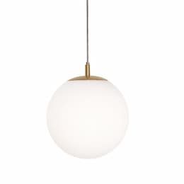 11-in 60W Loretto Pendant Light, 1-Light, E26, 120V, Brass