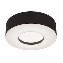 18W LED Montclair Flush Mount, 120V-277V, Selectable CCT, Black