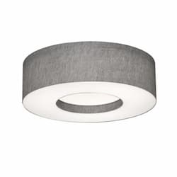 18W LED Montclair Flush Mount, 120V-277V, Selectable CCT, Gray