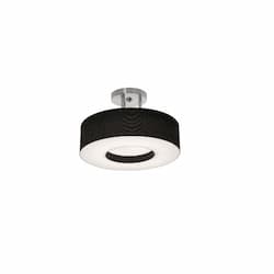 12-in 25W Montclair Semi Flush Mount, 2-Light, E26, 120V, Black