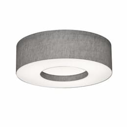 30W LED Montclair Flush Mount, 120V-277V, Selectable CCT, Gray