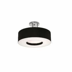 15-in 25W Montclair Semi Flush Mount, 3-Light, E26, 120V, Black