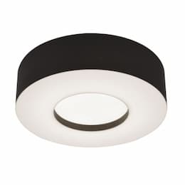 42W Montclair Flush Mount w/ BB & MS, 120V-277V, Selectable CCT, Black