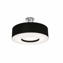 19-in 25W Montclair Semi Flush Mount, 3-Light, E26, 120V, Black