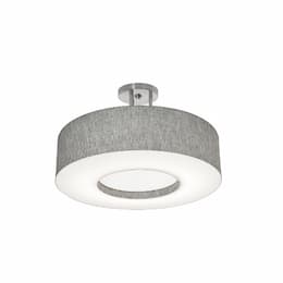 19-in 25W Montclair Semi Flush Mount, 3-Light, E26, 120V, Gray