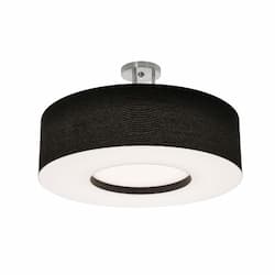 24-in 42W Montclair Semi Flush Mount, 120V-277V, CCT Select, Black